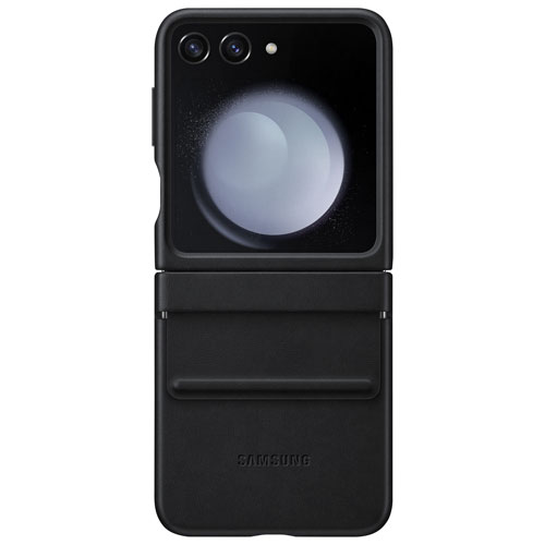 Étui rigide ajusté à rabat Eco-Leather de Samsung pour Galaxy Z Flip5 de Samsung - Noir