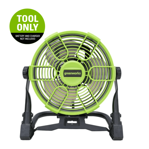 Ventilateur 24&nbsp;V Greenworks à 5 vitesses et tête rotative à 360°