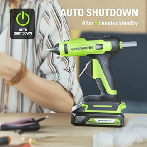 Greenworks 24V Cordless Glue Gun with 2.0Ah Battery & Fast Preheating