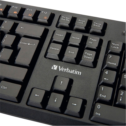 Verbatim Multimedia Hot Key(s) Wired Keyboard - Black