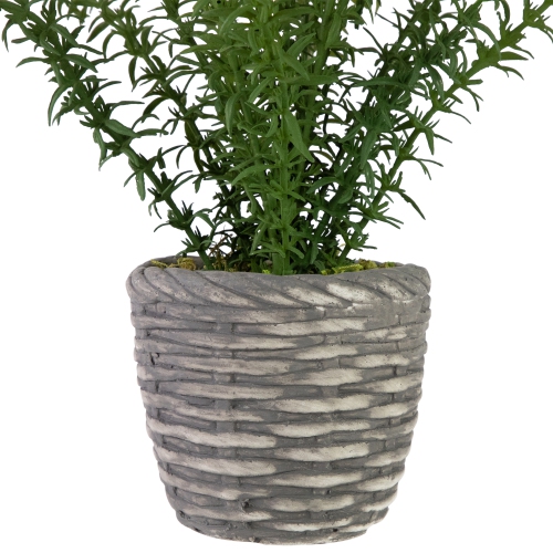 Plante de thym artificiel Real Touch™ en pot en céramique grise - 15 po