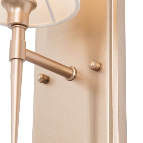 Modern 3-Light Gold Bathroom Vanity Light Fabric Wall Sconce for Powder Room