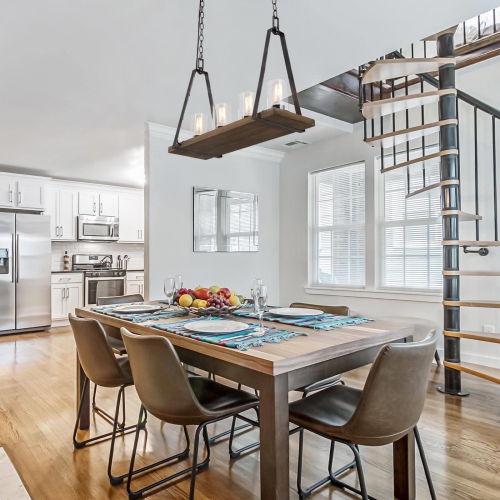 Farmhouse 4-lights Wood Linear Chandelier with Glass Shades