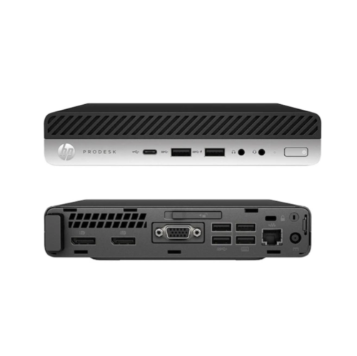 HP ProDesk 600 G4 Mini, Intel Core i5 8500T 2.10Ghz, 8GB RAM, 256GB SSD, USB-C, WiFi, VGA, DisplayPort, Windows 11 Pro by HP - Refurbished condition - CA$225.00