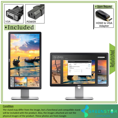 Refurbished(Good) - Dell P2014H 19.5" Widescreen 1600 x 900 HD+ LED Backlight IPS LCD Monitor
