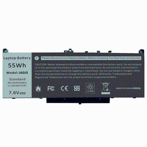 High-Performance Replacement Battery for Dell Latitude E7270 and E7470 - 55WH