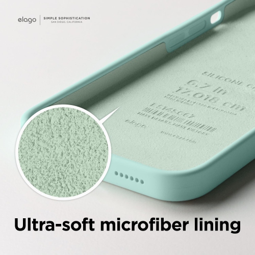 Elago compatible avec l’étui iPhone 14, l’étui en silicone liquide, l’étui protecteur intégral, antichoc, l’étui mince pour téléphone, doublure douce