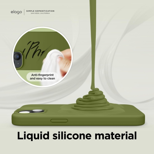 Elago compatible avec l’étui iPhone 14, l’étui en silicone liquide, l’étui protecteur intégral, antichoc, l’étui mince pour téléphone, doublure douce