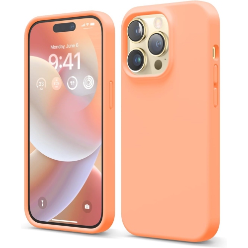 elago Compatible with iPhone 14 Pro Case, Liquid Silicone Case, Full Body Protective Cover, Shockproof, Slim Phone Case, Anti-Scratch Soft Microfiber