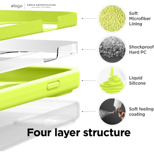 elago Compatible with iPhone 14 Pro Max Case, Liquid Silicone Case, Full Body Protective Cover, Shockproof, Slim Phone Case, Anti-Scratch Soft