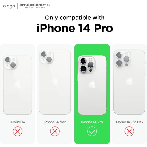 Elago compatible avec l’étui iPhone 14 Pro, l’étui en silicone liquide, l’étui protecteur intégral, antichoc, l’étui mince pour téléphone, doublure