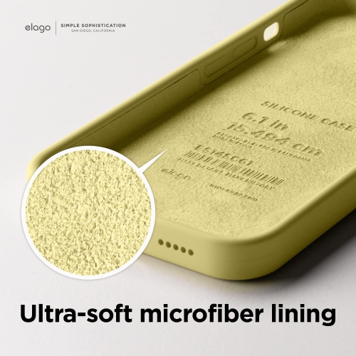 Elago compatible avec l’étui iPhone 14 Pro, l’étui en silicone liquide, l’étui protecteur intégral, antichoc, l’étui mince pour téléphone, doublure