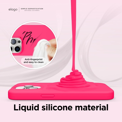 elago Compatible with iPhone 14 Pro Max Case, Liquid Silicone Case, Full Body Protective Cover, Shockproof, Slim Phone Case, Anti-Scratch Soft