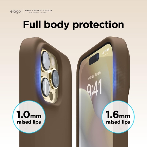 elago Compatible with iPhone 14 Pro Case, Liquid Silicone Case, Full Body Protective Cover, Shockproof, Slim Phone Case, Anti-Scratch Soft Microfiber