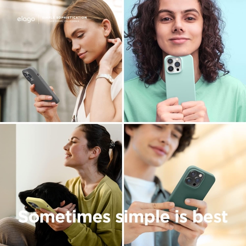 Elago compatible avec l’étui iPhone 14, l’étui en silicone liquide, l’étui protecteur intégral, antichoc, l’étui mince pour téléphone, doublure douce