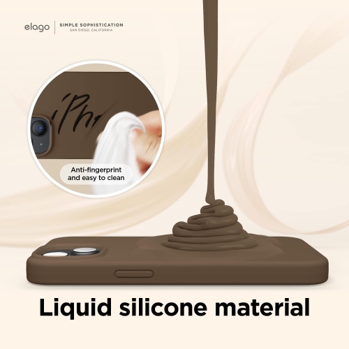 Elago compatible avec l’étui iPhone 14, l’étui en silicone liquide, l’étui protecteur intégral, antichoc, l’étui mince pour téléphone, doublure douce