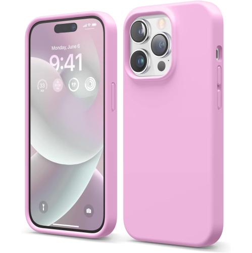 elago Compatible with iPhone 14 Pro Case, Liquid Silicone Case, Full Body Protective Cover, Shockproof, Slim Phone Case, Anti-Scratch Soft Microfiber