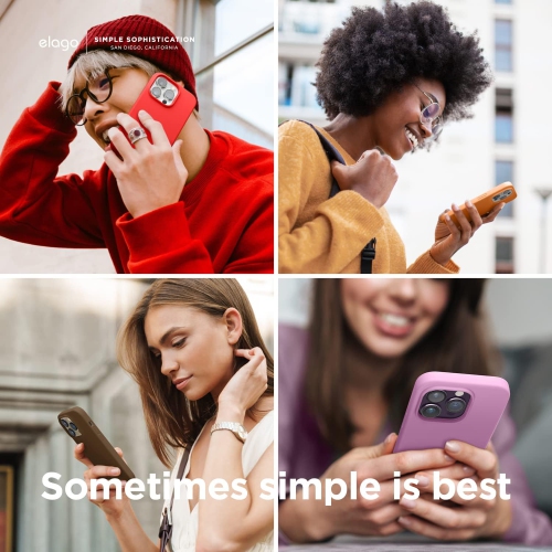 elago Compatible with iPhone 14 Pro Case, Liquid Silicone Case, Full Body Protective Cover, Shockproof, Slim Phone Case, Anti-Scratch Soft Microfiber