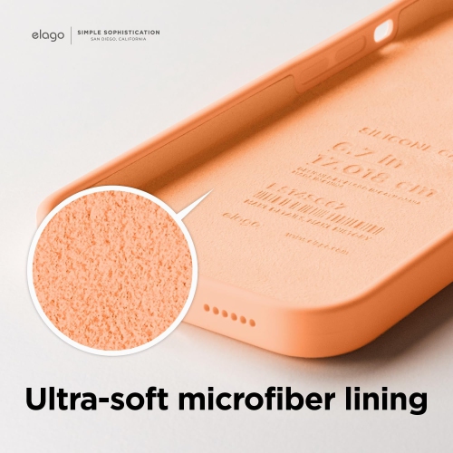 Elago compatible avec l’étui iPhone 14, l’étui en silicone liquide, l’étui protecteur intégral, antichoc, l’étui mince pour téléphone, doublure douce