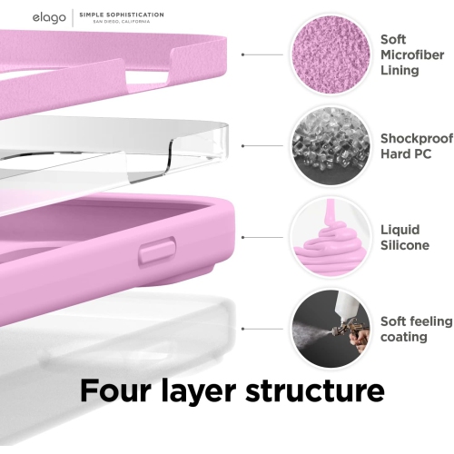 elago Compatible with iPhone 14 Pro Max Case, Liquid Silicone Case, Full Body Protective Cover, Shockproof, Slim Phone Case, Anti-Scratch Soft