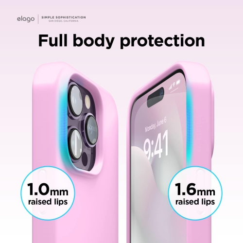 elago Compatible with iPhone 14 Pro Max Case, Liquid Silicone Case, Full Body Protective Cover, Shockproof, Slim Phone Case, Anti-Scratch Soft