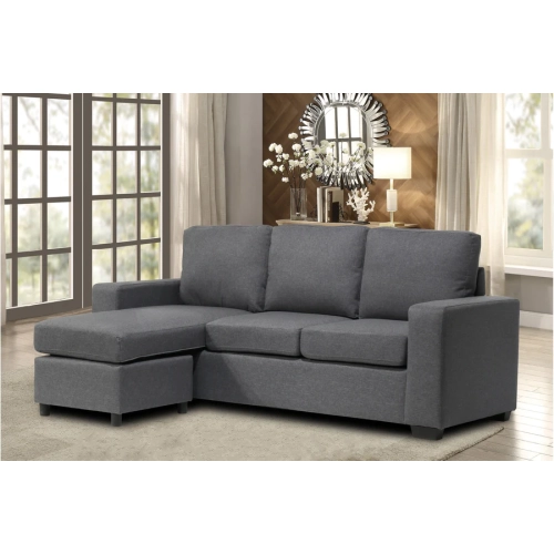 Infinite Imports – 6000 Reversible Sectional Sofa With Removable Cushions
