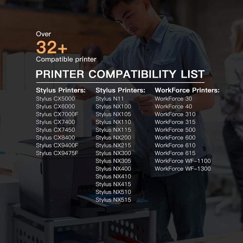 1Set Compatible Ink Cartridge Replacement for Epson 69 T069 for Stylus CX5000 CX6000 CX7000F CX7400 CX7450 CX8400 CX9400F Printer