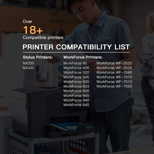 1Set Compatible Ink Cartridge Replacement for Epson T126 126 to use with Workforce 545 645 845 630 840 WF-7510 WF-3520 WF-3540 WF-3530 WF-7510 Printer