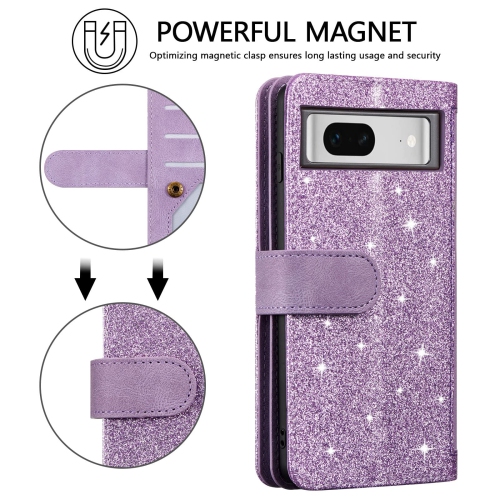 Étui portefeuille pour Pixel Fold de Google, 9 fentes pour cartes mat; Étui à fermeture à glissière; béquille en cuir de polyuréthane avec dragonne;