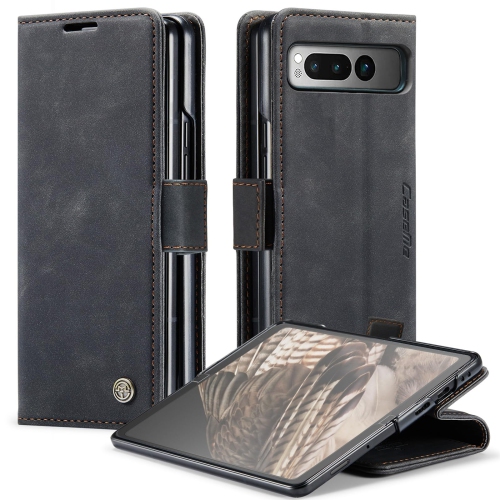 Google Pixel Fold Case, Shockproof Flip Folio Leather Wallet Case with Card Slots Invisible Kickstand for Google Pixel Fold