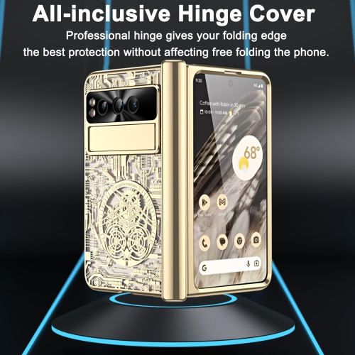 Google Pixel Fold Case, Built-in HD Sensitive Screen Protector Shockproof Hinge Protection Case for Google Pixel Fold