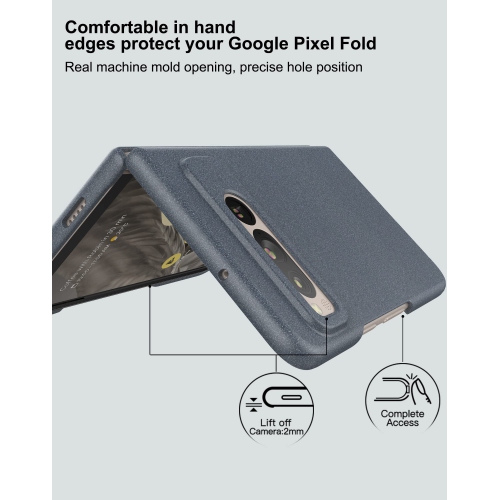 Étui pour Pixel Fold 2023 de Google, PC mince mat avec étui protecteur intégral antidérapant pour Pixel Fold 2023 de Google