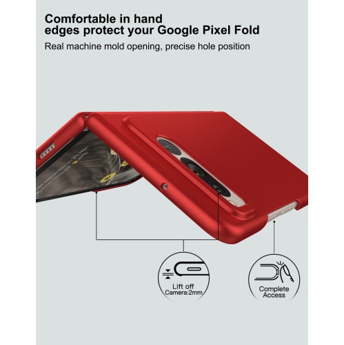Case for Google Pixel Fold 2023,Thin Slim Fit Matte PC with Non-Slip Full-Body Protection Phone Cover for Google Pixel Fold 2023