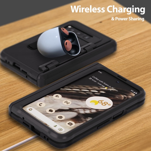 [Whitestone Escudo Case for Google Pixel Fold Made of Glass + PC Material, Hinge & Front Screen Protection Designed with Kickstand & Ultimate fit
