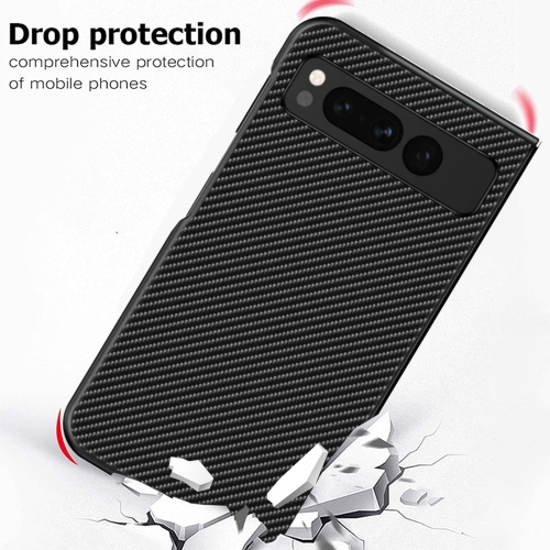 KZIOACSH Case for Google&nbsp;Pixel&nbsp;Fold, Soft TPU Carbon Fiber Texture Anti-Scratch Shockproof Phone Case Ultra Slim Fit Matte Hard Back