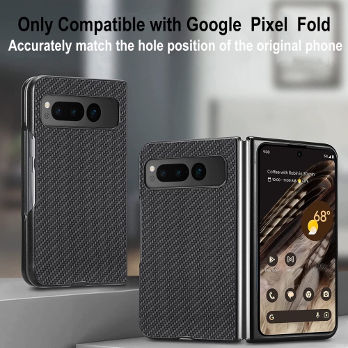 KZIOACSH Case for Google&nbsp;Pixel&nbsp;Fold, Soft TPU Carbon Fiber Texture Anti-Scratch Shockproof Phone Case Ultra Slim Fit Matte Hard Back