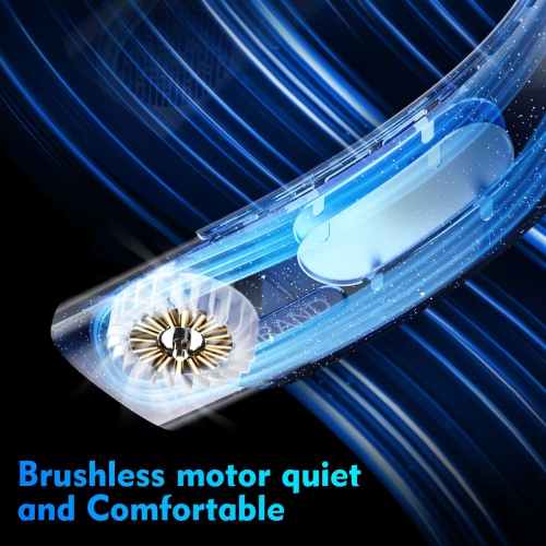 Ventilateur de cou portatif sans pales, ventilateur personnel rechargeable mains libres à 5 vitesses avec batterie de 3500 ma h pour l'intérieur et
