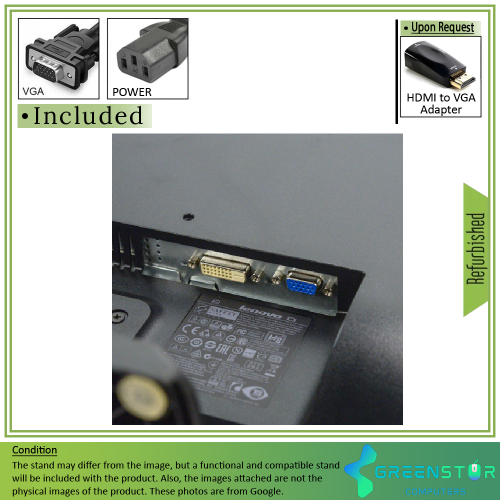 Refurbished(Good) - Lenovo ThinkVision E2323SWA 23" Widescreen 1920x1080 FHD W-LED Backlight LCD TN Panel Monitor