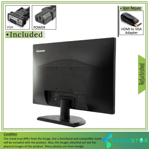 Refurbished(Good) - Lenovo ThinkVision E2323SWA 23" Widescreen 1920x1080 FHD W-LED Backlight LCD TN Panel Monitor