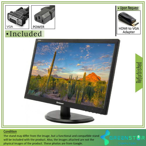 Refurbished(Good) - Lenovo ThinkVision E2323SWA 23" Widescreen 1920x1080 FHD W-LED Backlight LCD TN Panel Monitor
