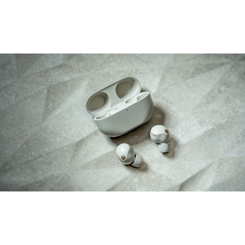 Écouteurs boutons 100 % sans fil à suppression du bruit WF1000XM5 de Sony - Argenté