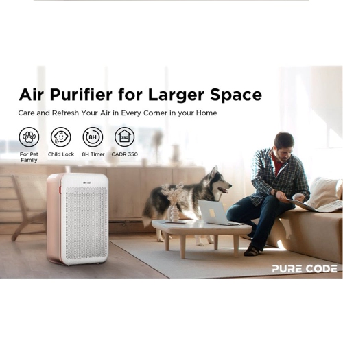 PURE CODE APU-S1WUS Air Purifier Washable Pre Filter H13 True HEPA