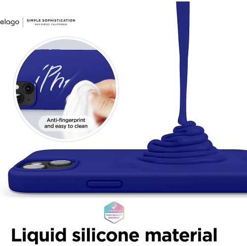 elago Compatible with iPhone 13 Case, Liquid Silicone Case, Full Body Screen Camera Protective Cover, Shockproof, Slim Case, Anti-Scratch Soft