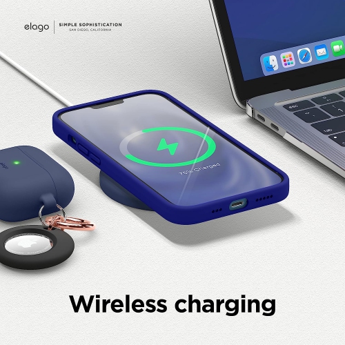 elago Compatible with iPhone 13 Case, Liquid Silicone Case, Full Body Screen Camera Protective Cover, Shockproof, Slim Case, Anti-Scratch Soft