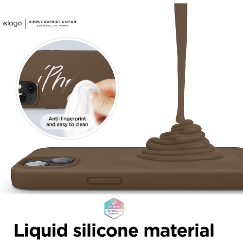 elago Compatible with iPhone 13 Case, Liquid Silicone Case, Full Body Screen Camera Protective Cover, Shockproof, Slim Phone Case, Anti-Scratch Soft