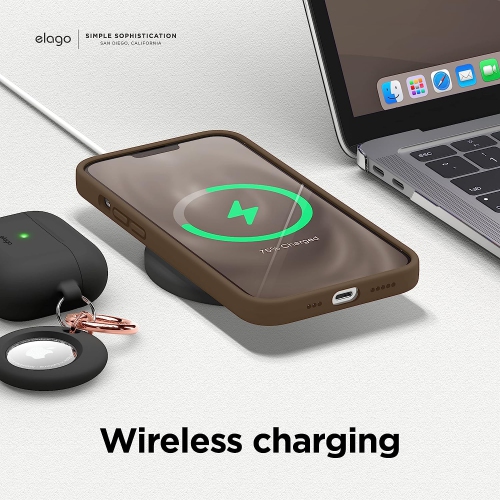 elago Compatible with iPhone 13 Case, Liquid Silicone Case, Full Body Screen Camera Protective Cover, Shockproof, Slim Phone Case, Anti-Scratch Soft