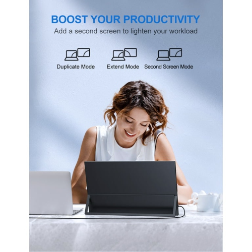 UPERFECT 18 UMax - Portable monitor 18.5" FHD 1080P W/ Adjustable Stand USB-C HDMI External Monitor