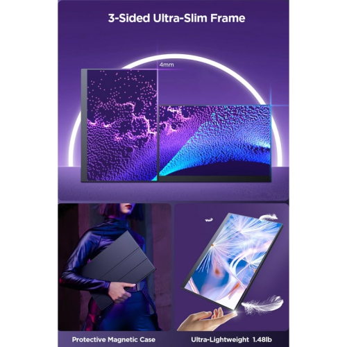 UPERFECT 16" Portable Monitor 2K QHD W/ USB-C HDMI for Laptop PC Phone Mac Xbox PS5