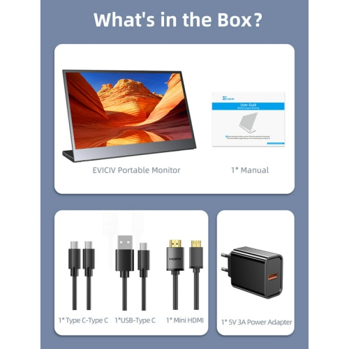 UPERFECT 15.6 Inch Portable Monitor Freestanding Frameless, FHD 1080P FreeSync IPS HDR USB C Gaming Display With Smart Stand For XBOX PS5 Laptop PC