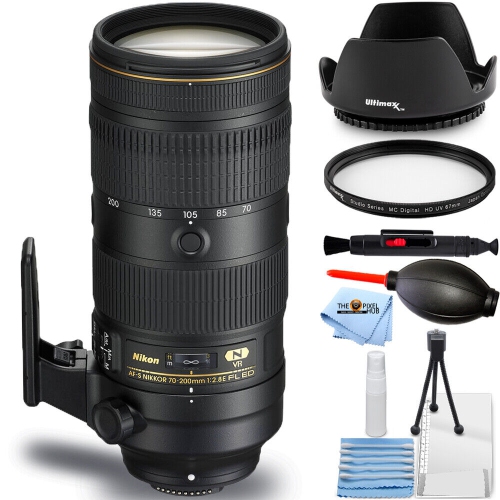 NIKON  Af-S Nikkor 70-200MM F/2.8E Fl Ed Vr Lens - Essential Uv Filter Bundle
